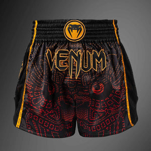 Muay Thai Shorts Black/Fury Red/Tangerine Premium Kickboxing Fight Shorts