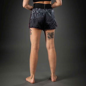 Muay Thai Shorts Plum/White Premium Kickboxing Training Fight Shorts