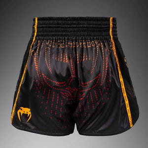Muay Thai Shorts Black/Fury Red/Tangerine Premium Kickboxing Fight Shorts