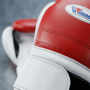 Winning Red White Black Velcro Boxing Gloves Professional Training & Sparring Gloves