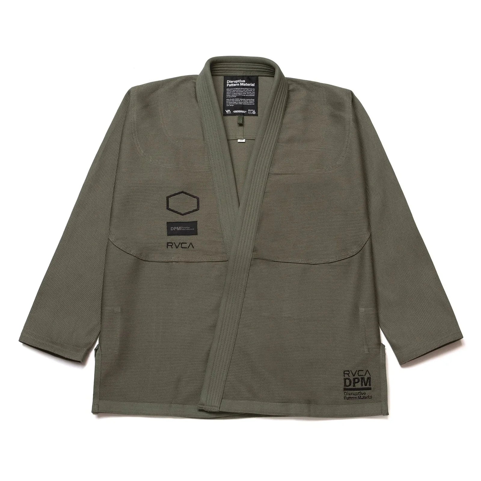 Shoyoroll Batch 114 RVCA x DPM Olive BJJ Gi – Premium 450 GSM Pearl Weave Jiu-Jitsu Uniform