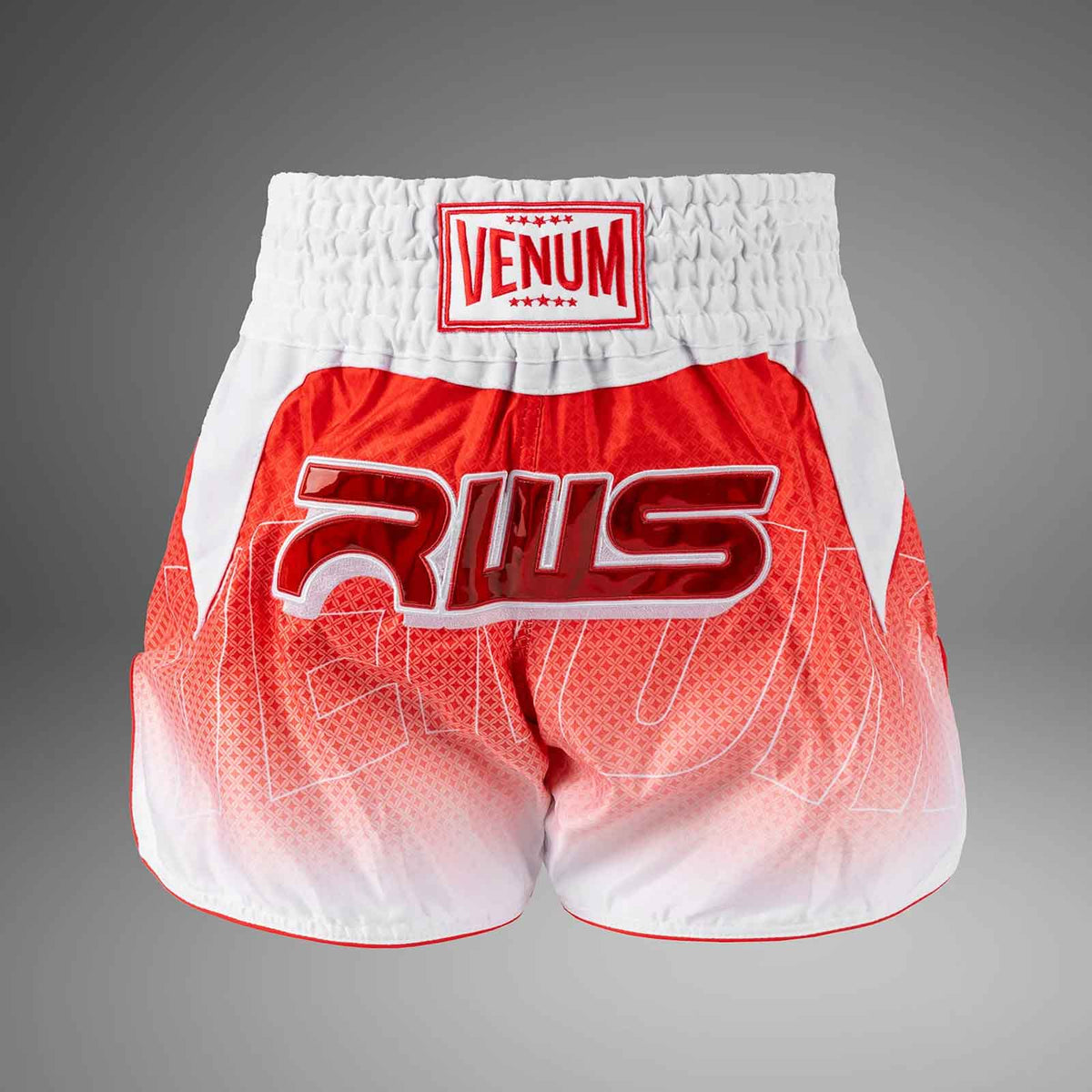 Muay Thai Shorts White / Red Premium Kickboxing Training Fight Shorts