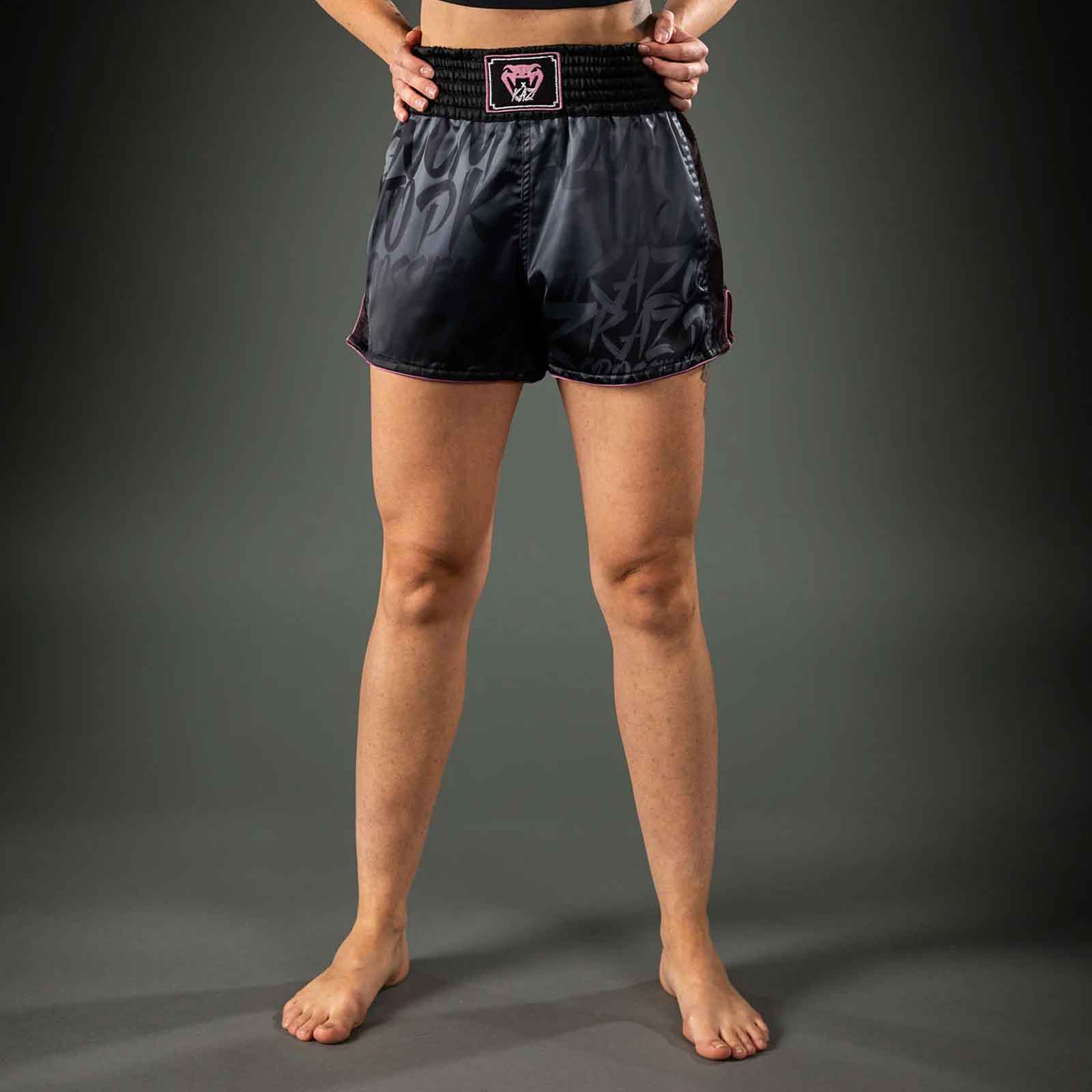 Muay Thai Shorts Plum/White Premium Kickboxing Training Fight Shorts