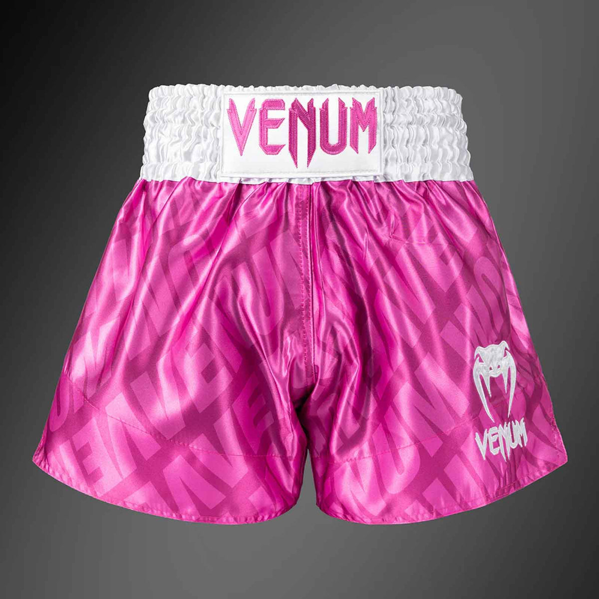 Muay Thai Shorts Candy Pink/White Premium Kickboxing Training Fight Shorts