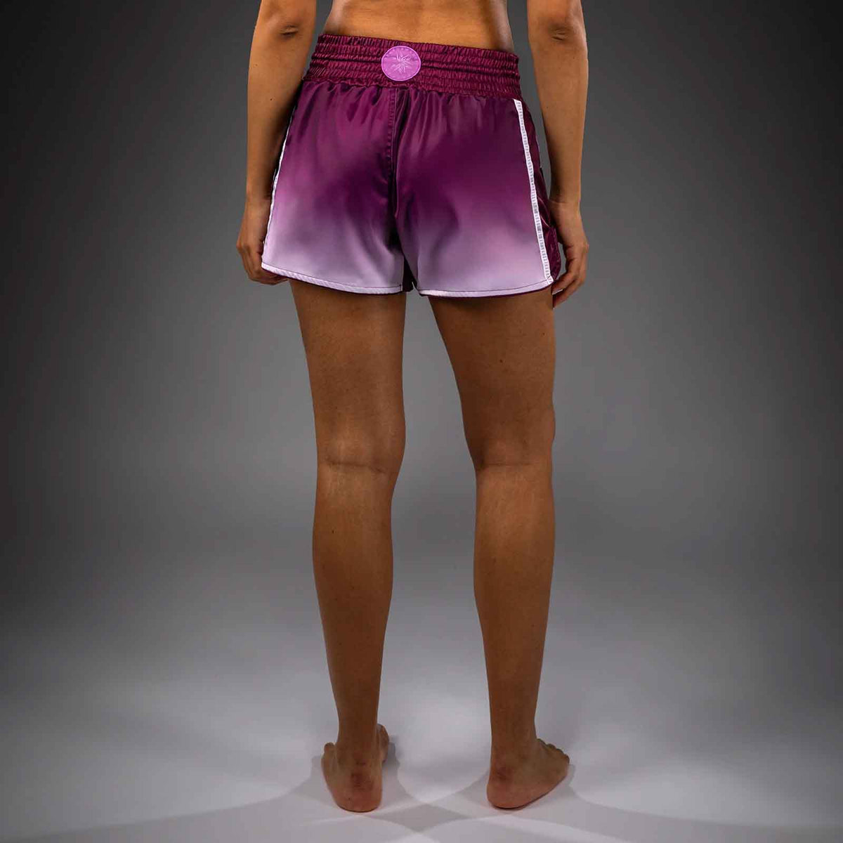 Muay Thai Shorts Plum/White Premium Kickboxing Training Fight Shorts