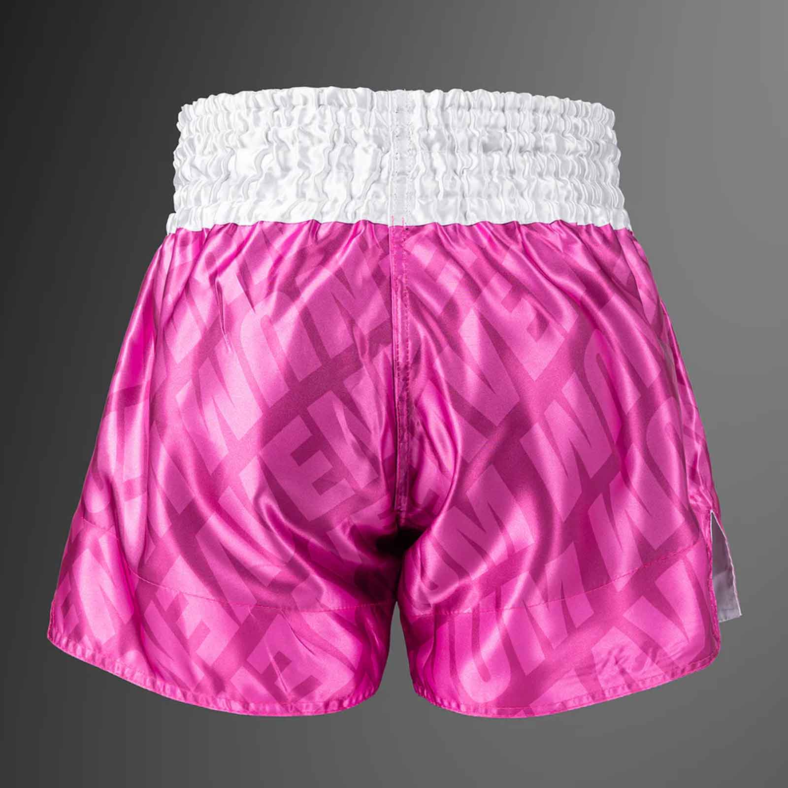 Muay Thai Shorts Candy Pink/White Premium Kickboxing Training Fight Shorts