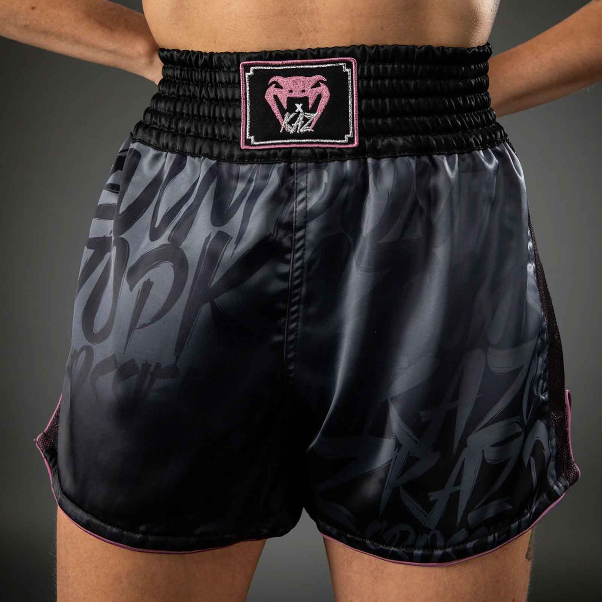 Muay Thai Shorts Plum/White Premium Kickboxing Training Fight Shorts