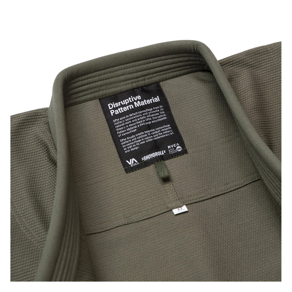 Shoyoroll Batch 114 RVCA x DPM Olive BJJ Gi – Premium 450 GSM Pearl Weave Jiu-Jitsu Uniform