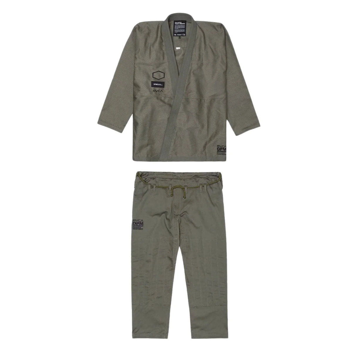 Shoyoroll Batch 114 RVCA x DPM Olive BJJ Gi – Premium 450 GSM Pearl Weave Jiu-Jitsu Uniform