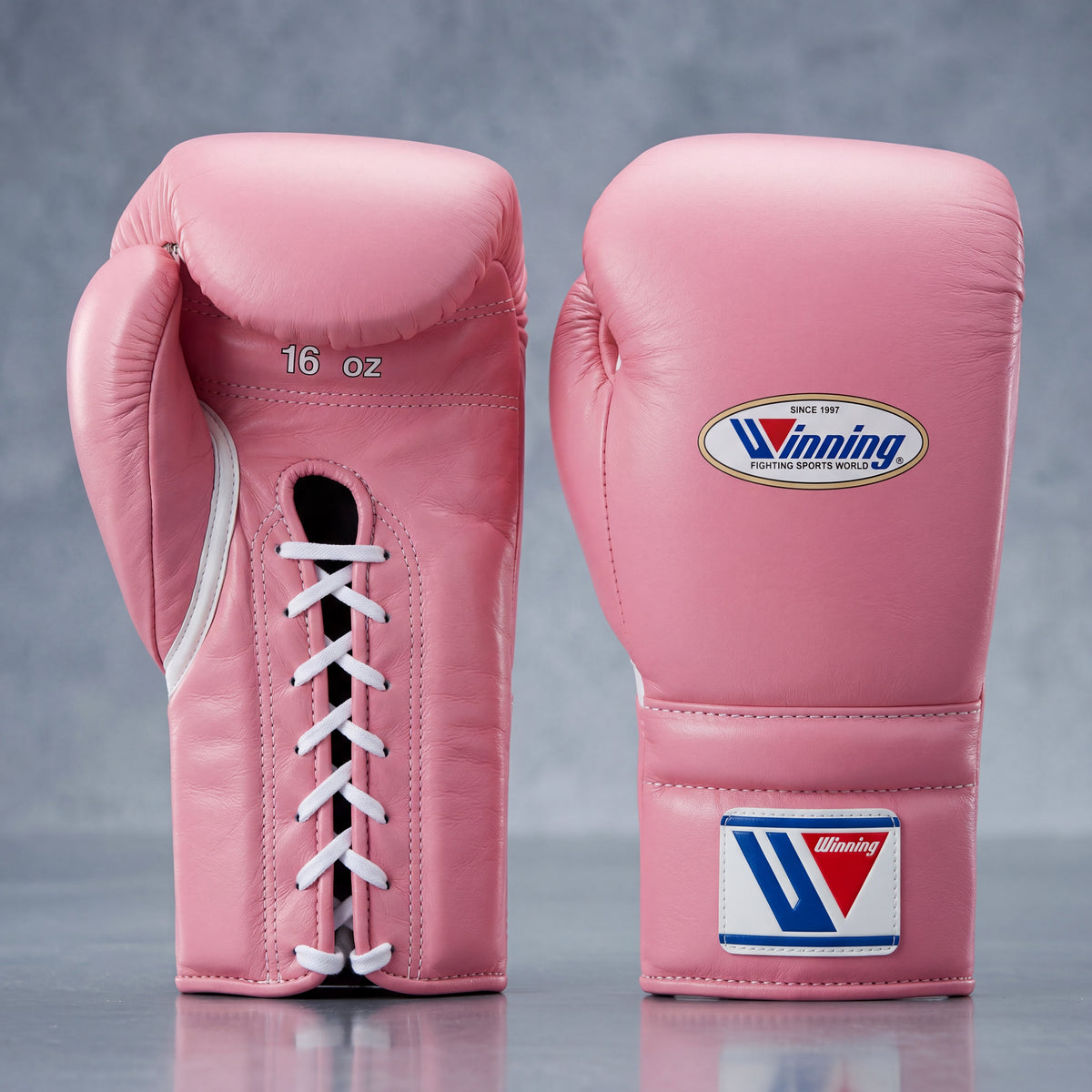 Winning Pink Lace-Up Boxing Gloves Professional Training & Sparring Gloves