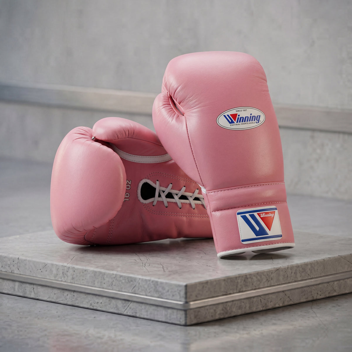 Winning Pink Lace-Up Boxing Gloves Professional Training & Sparring Gloves