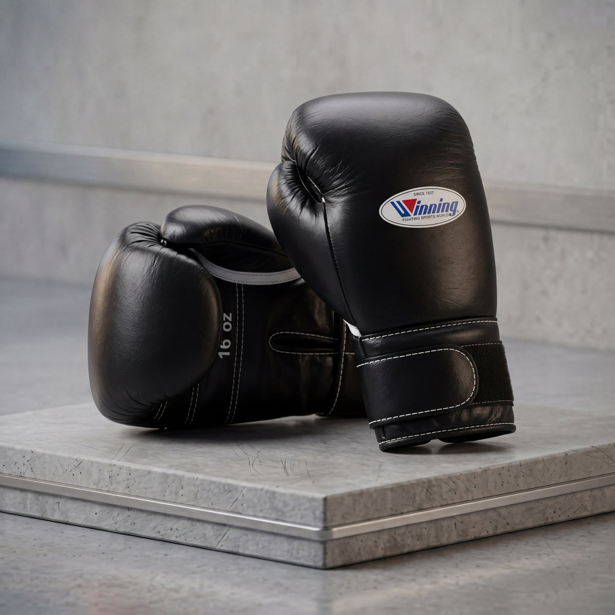 Winning Black Velcro Boxing Gloves Professional Training & Sparring Gloves