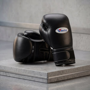 Winning Black Velcro Boxing Gloves Professional Training & Sparring Gloves