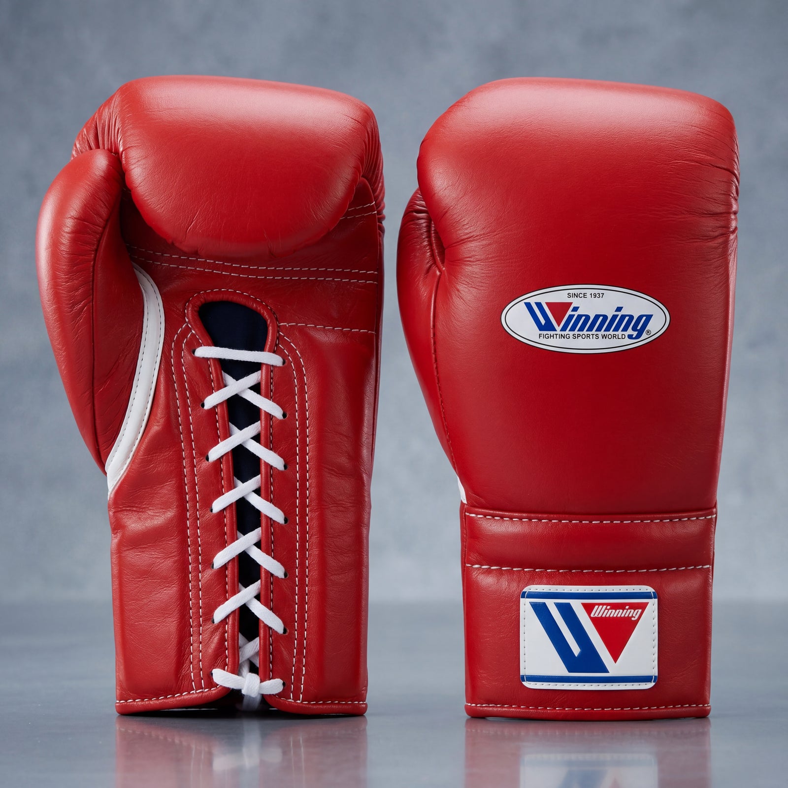 Winning Boxing Gloves Red Lace-Up for Sparring and Competition