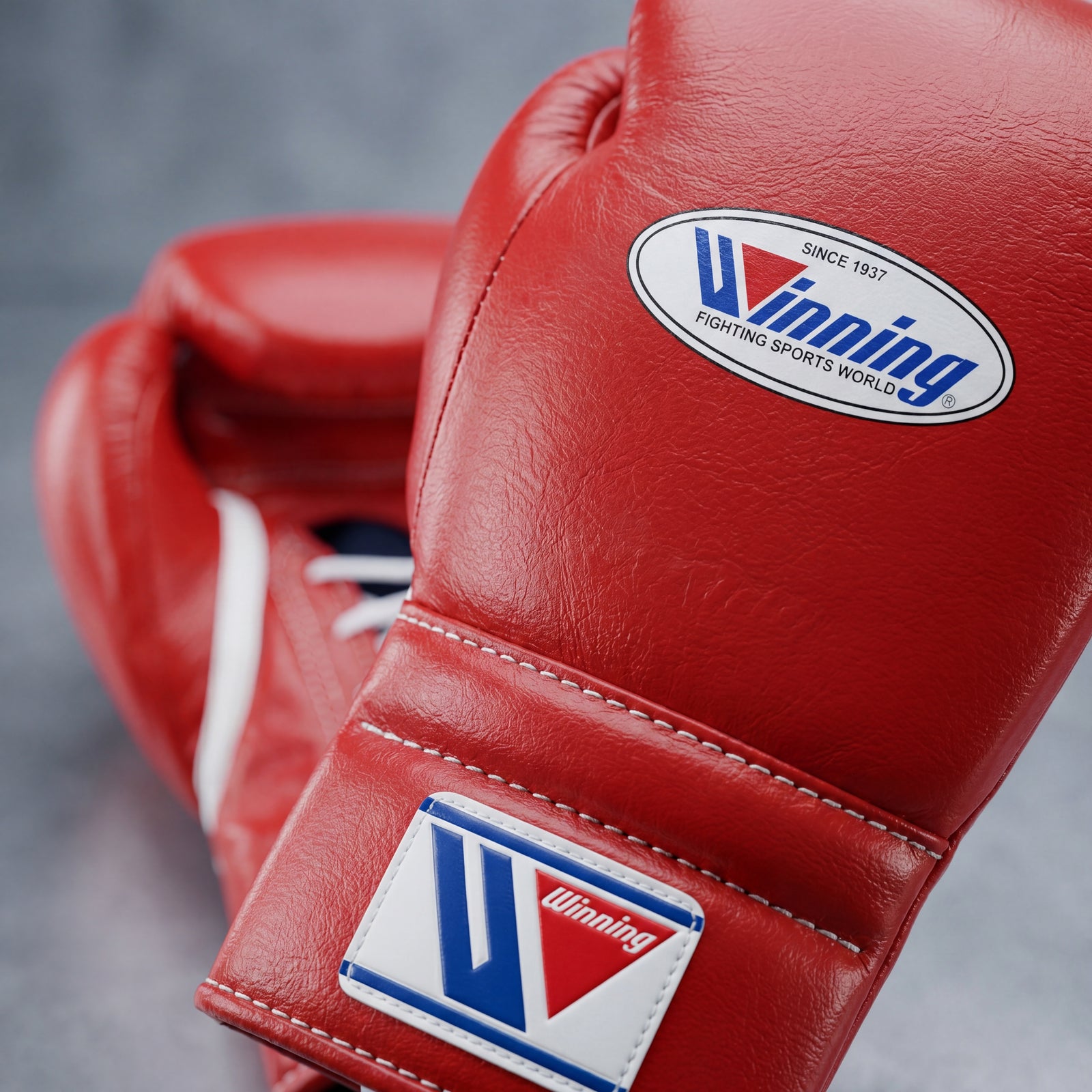 Winning Boxing Gloves Red Lace-Up for Sparring and Competition